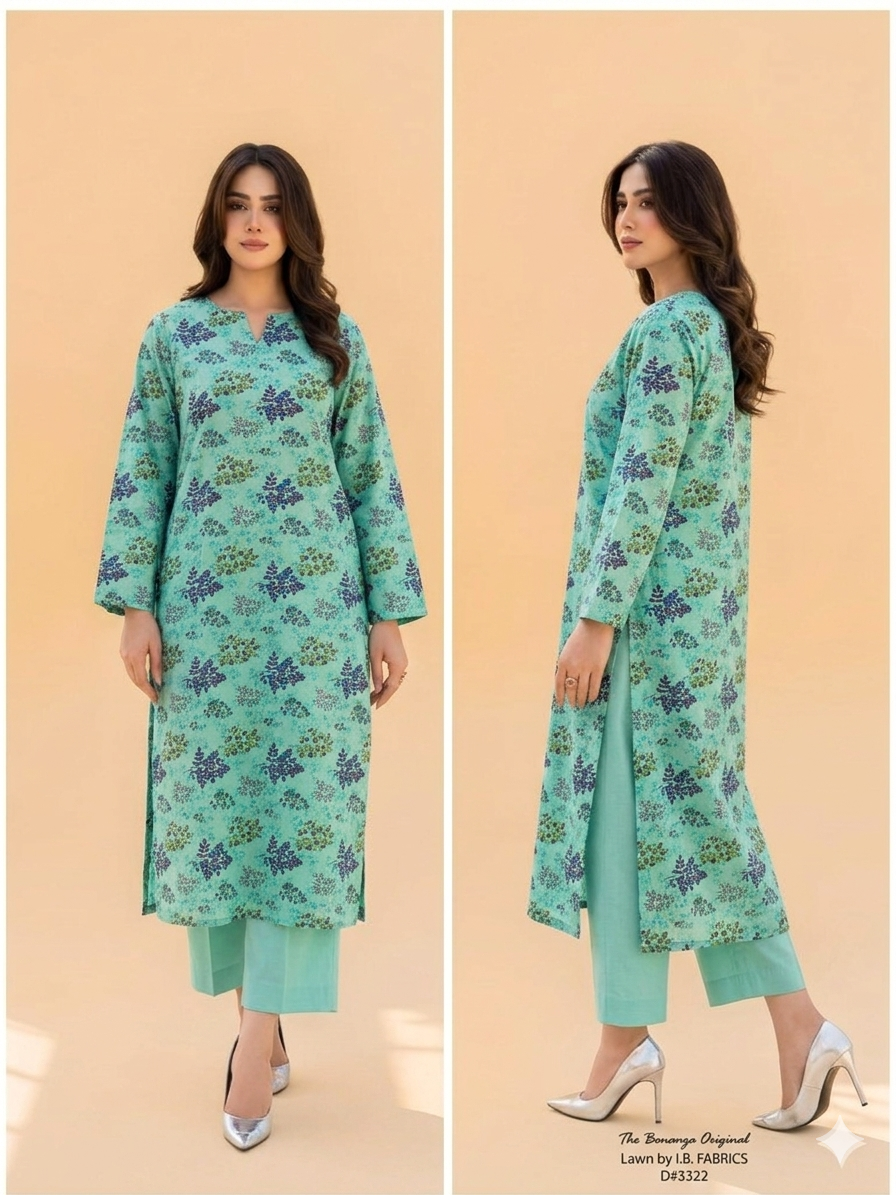 Printed 2Piece-Lawn Suit