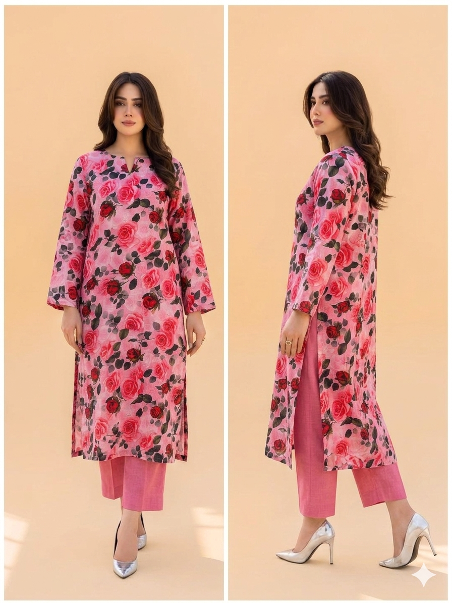 Printed 2Piece-Lawn Suit