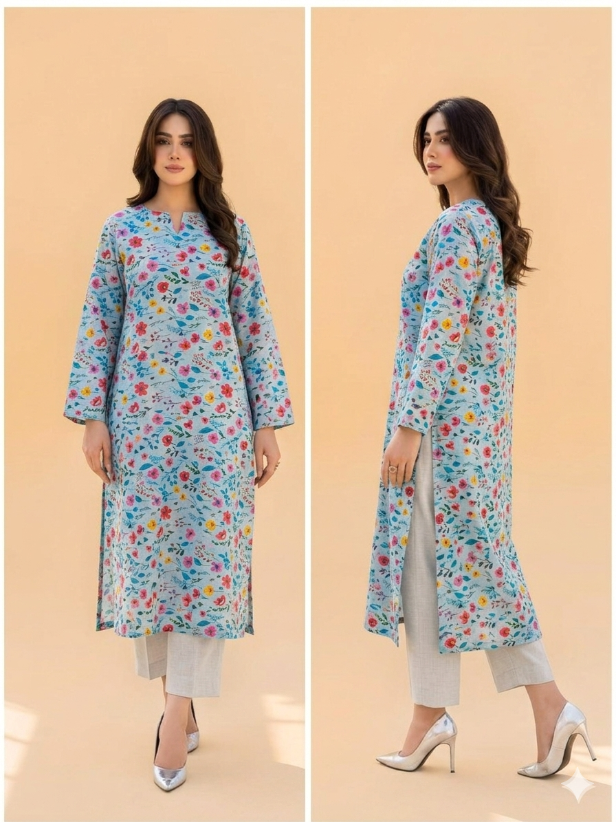 Printed 2Piece-Lawn Suit