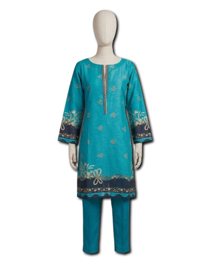 Girls’ 2-Piece Teal Blue Suit