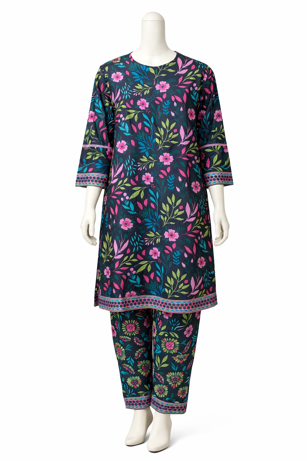 2PC-Lawn Suit Shirt with Trouser