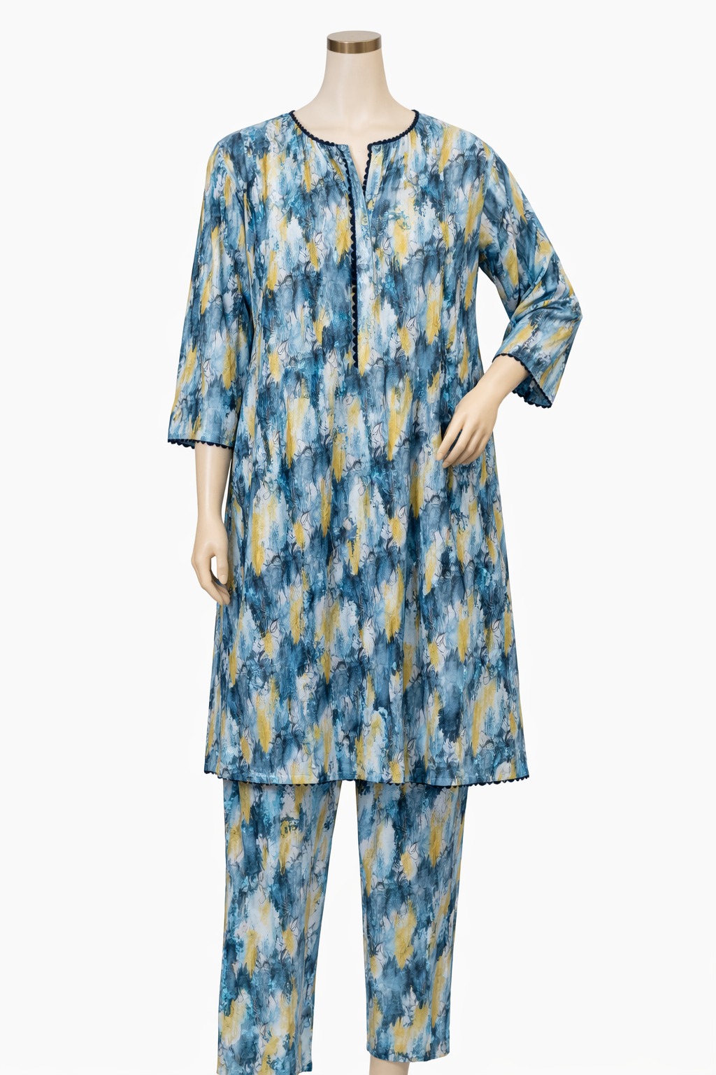 2PC-Lawn Suit Shirt with Trouser
