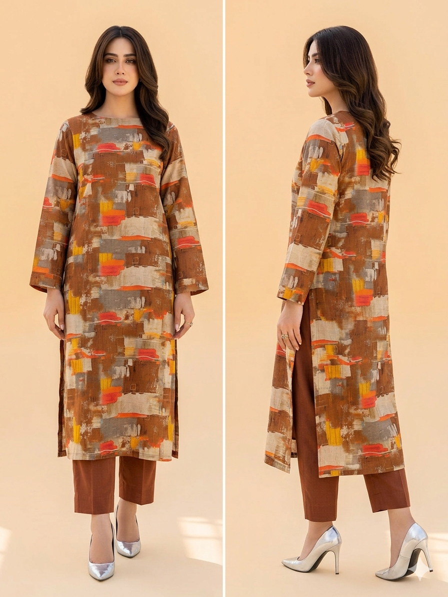 Printed 2Piece-Lawn Suit