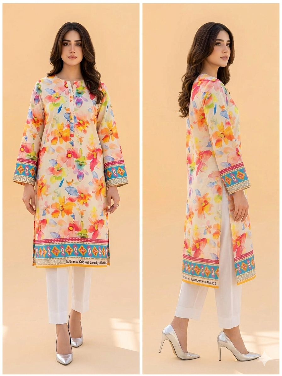 Printed 2Piece-Lawn Suit