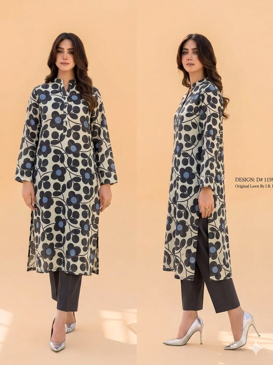 Printed 2Piece-Lawn Suit