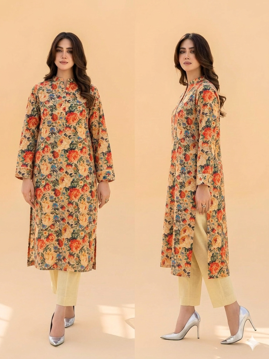 Printed 2Piece-Lawn Suit