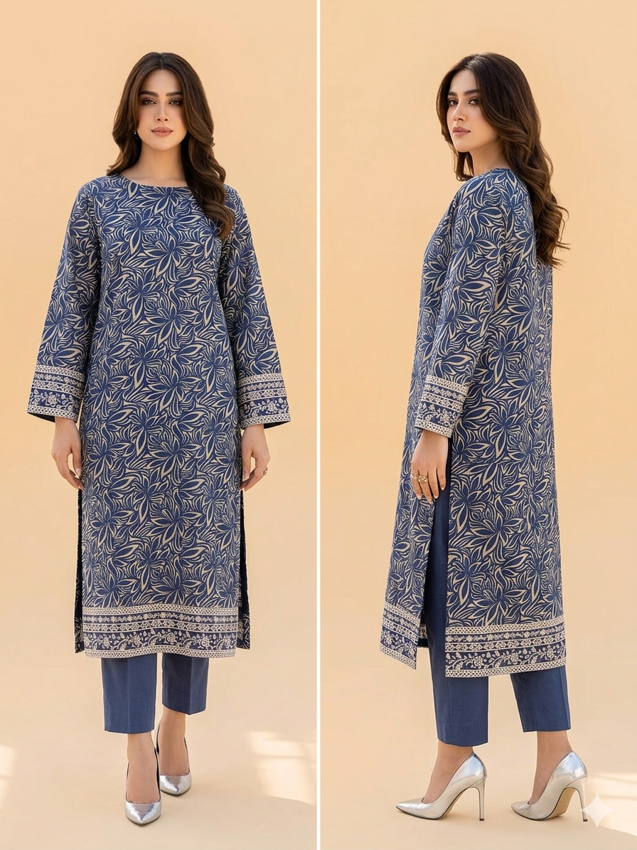 Printed 2Piece-Lawn Suit